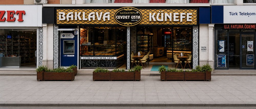 Cevdet Usta'nın Sancaktepe Merve Mahallesi'ndeki dükkânı, sokaktan görünüşü